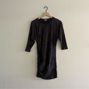 Sundry Ruched Tie-Dye Mini Dress